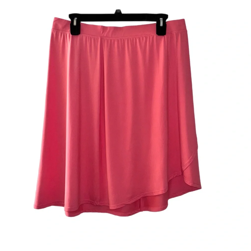 Cuddl Duds Chic Coral Women's Midi Skirt NWOT - Picture 2 of 8